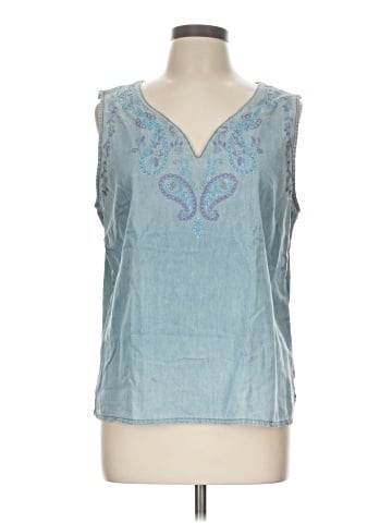 French Cuff Sleeveless Blouse (view 1)