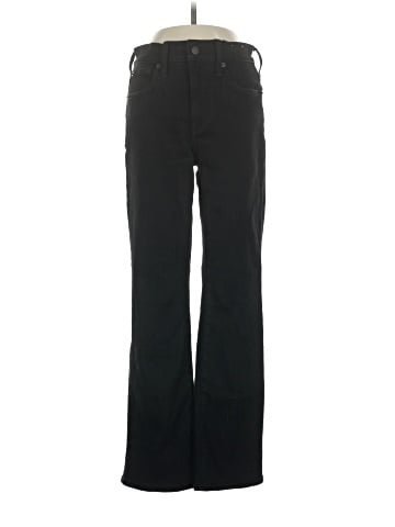 Madewell Kick Out Crop Jeans in Black Rinse Wash (view 1)