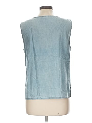 French Cuff Sleeveless Blouse (view 2)