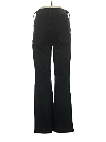 Madewell Kick Out Crop Jeans in Black Rinse Wash (view 2)