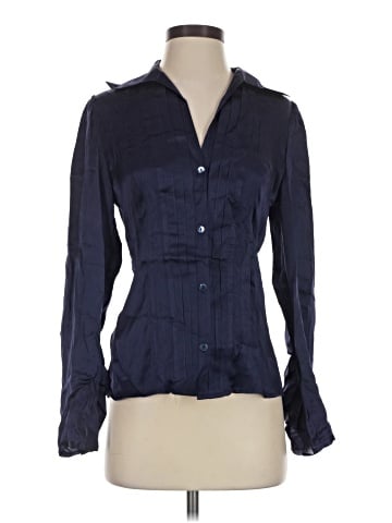 MNG Long Sleeve Silk Top (view 1)