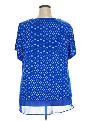 JM Collection Short Sleeve Blouse (view 2)
