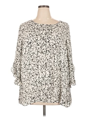 Rose + Olive 3/4 Sleeve Blouse (view 1)