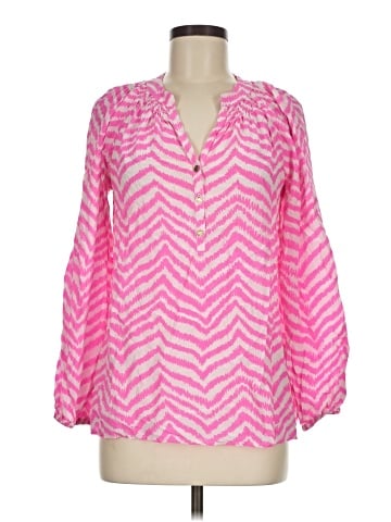 Lilly Pulitzer Long Sleeve Silk Top (view 1)