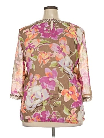 Alfred Dunner 3/4 Sleeve Blouse (view 2)