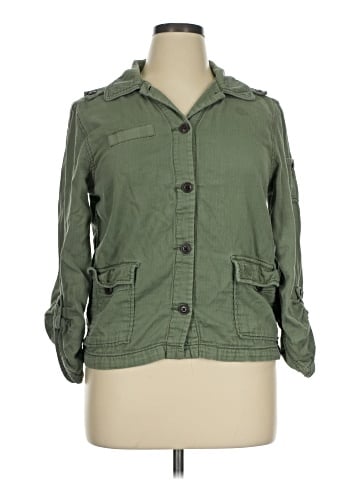 American Eagle Outfitters 3/4 Sleeve Button-Down Shirt (view 1)