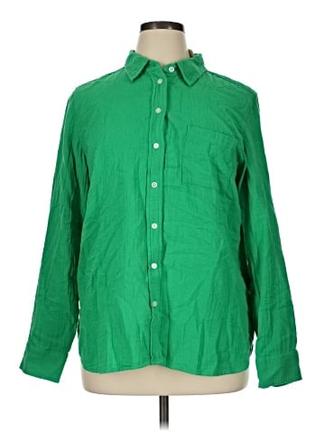 J.Crew Factory Store Long Sleeve Button-Down Shirt (view 1)