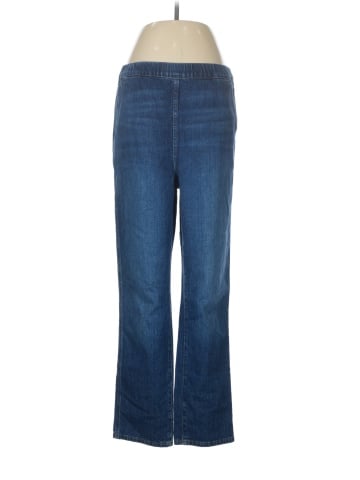 Madewell Pull-On Straight Jeans in Saull Wash (view 1)