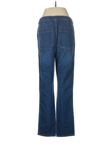 Madewell Pull-On Straight Jeans in Saull Wash (view 2)