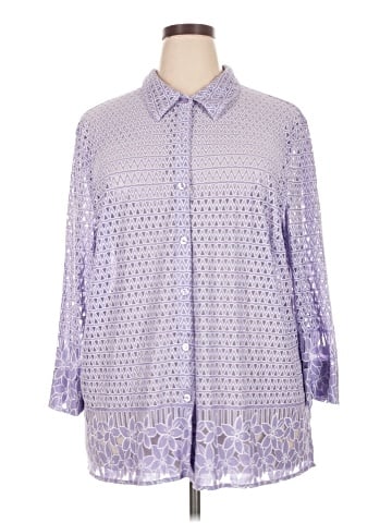 Alfred Dunner 3/4 Sleeve Button-Down Shirt (view 1)