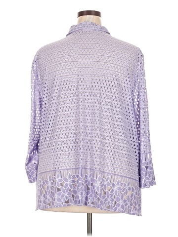 Alfred Dunner 3/4 Sleeve Button-Down Shirt (view 2)