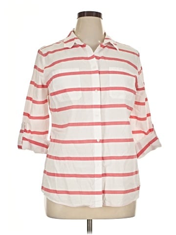 Jaclyn Smith 3/4 Sleeve Button-Down Shirt (view 1)