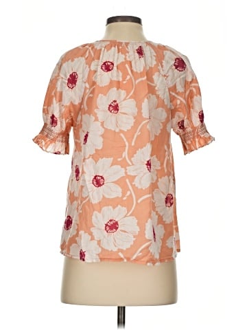 Madewell Smocked Button-Down Top in Big Time Blooms (view 2)