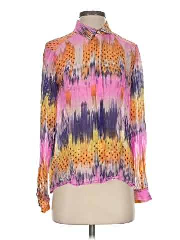 Leifsdottir Long Sleeve Silk Top (view 1)