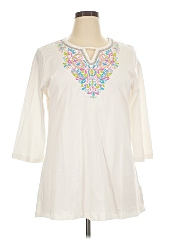 Denim & Co 3/4 Sleeve Blouse (view 1)