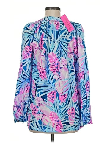 Lilly Pulitzer Long Sleeve Silk Top (view 2)