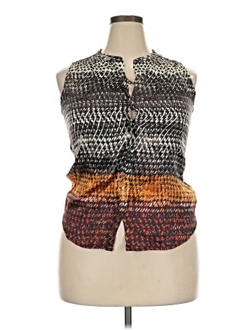 Ecru Sleeveless Silk Top (view 1)