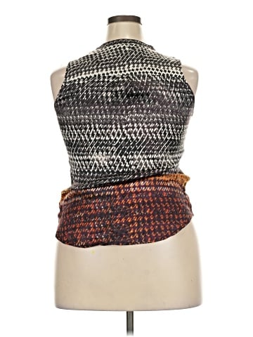 Ecru Sleeveless Silk Top (view 2)