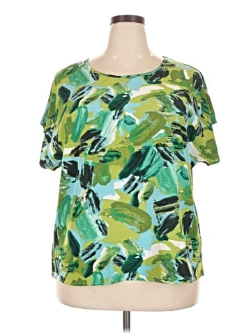 Shein Curve Short Sleeve Blouse (view 1)