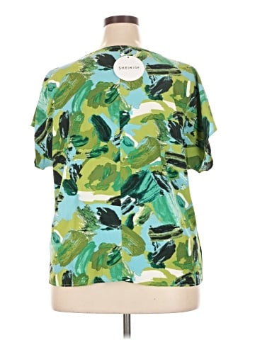 Shein Curve Short Sleeve Blouse (view 2)