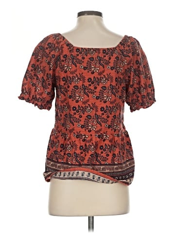 Madewell Puff-Sleeve Peplum Top in Cavoli Floral (view 2)