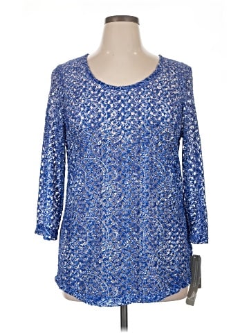 JM Collection 3/4 Sleeve Top (view 1)