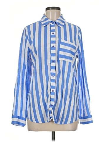 NY Collection Long Sleeve Button-Down Shirt (view 1)