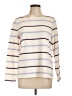 Talbots 100% Cotton Stripes Ivory Pullover Sweater Size L - photo 1