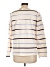 Talbots 100% Cotton Stripes Ivory Pullover Sweater Size L - photo 2