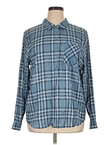 a.n.a. A New Approach Long Sleeve Button-Down Shirt (view 1)