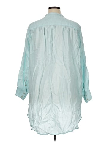 Lands' End 3/4 Sleeve Button-Down Shirt (view 2)