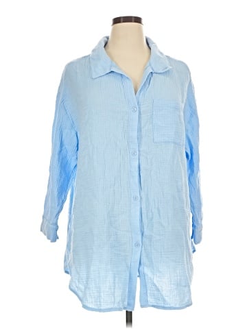 Shade & Shore 3/4 Sleeve Button-Down Shirt (view 1)