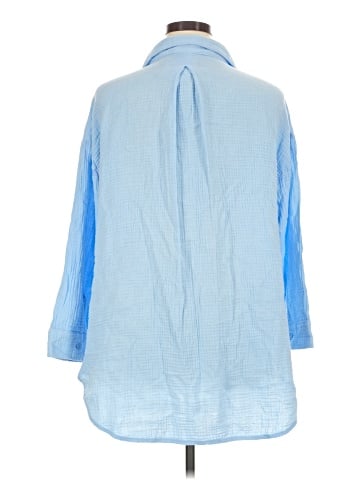 Shade & Shore 3/4 Sleeve Button-Down Shirt (view 2)