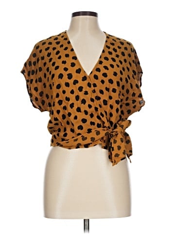 Madewell Sash-Tie Wrap Top in Painted Spots (view 1)