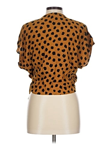 Madewell Sash-Tie Wrap Top in Painted Spots (view 2)