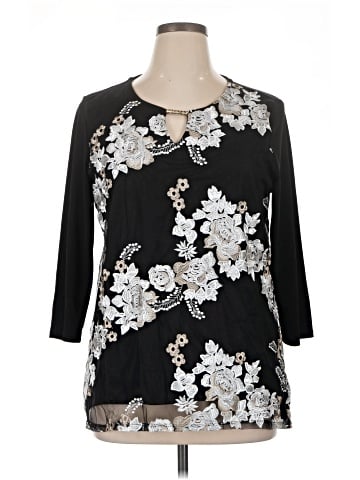 JM Collection 3/4 Sleeve Blouse (view 1)