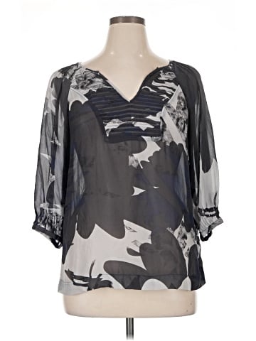 Max Studio 3/4 Sleeve Silk Top (view 1)