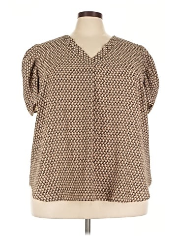 Adrianna Papell Short Sleeve Blouse (view 1)