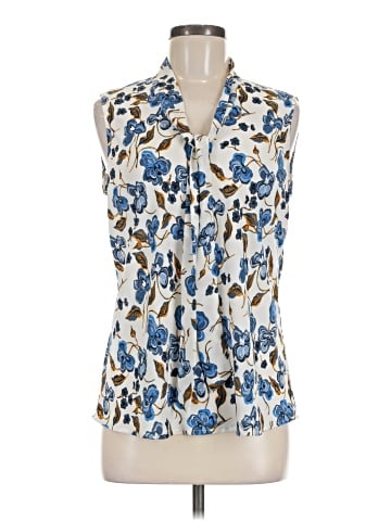 Kasper Sleeveless Button-Down Shirt (view 1)