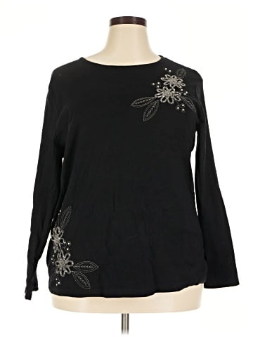 Karen Scott Long Sleeve Top (view 1)