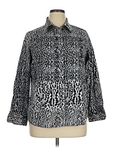 Foxcroft 3/4 Sleeve Button-Down Shirt (view 1)