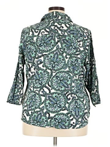 212 Collection 3/4 Sleeve Button-Down Shirt (view 2)