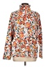Lands' End 100% Polyester Floral Orange Track Jacket Size L (estimated) - photo 1