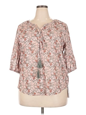 Flamingals by Flamingo Shop 3/4 Sleeve Blouse (view 1)