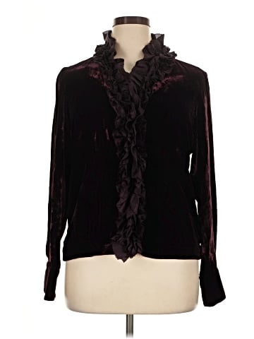 Lauren by Ralph Lauren Long Sleeve Silk Top (view 1)