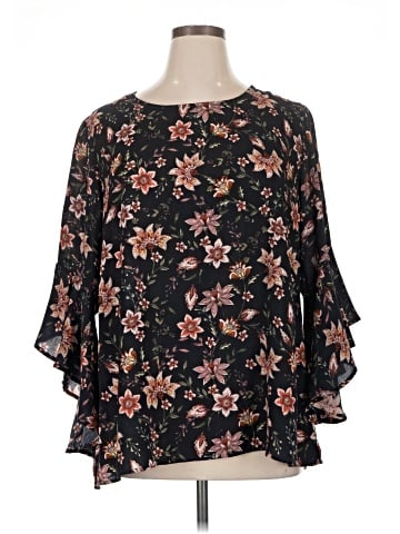 Bobeau 3/4 Sleeve Blouse (view 1)