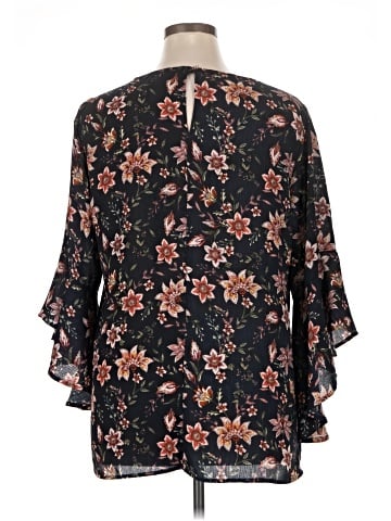 Bobeau 3/4 Sleeve Blouse (view 2)
