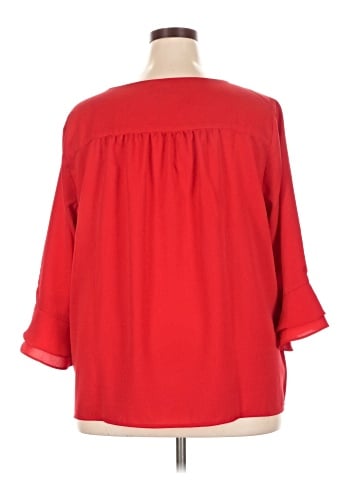 Lands' End 3/4 Sleeve Blouse (view 2)