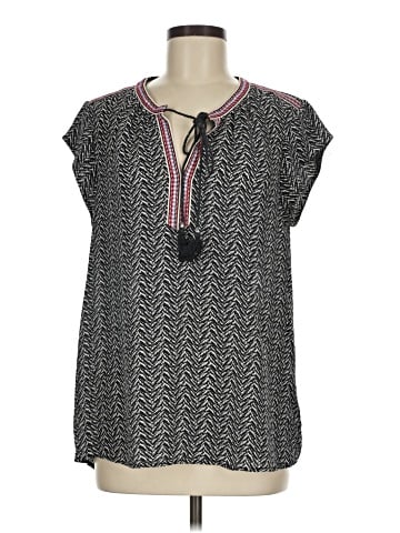 Daniel Rainn Short Sleeve Silk Top (view 1)