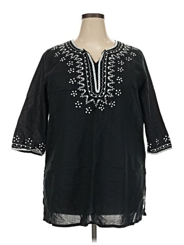 Woman Within 3/4 Sleeve Blouse (view 1)
